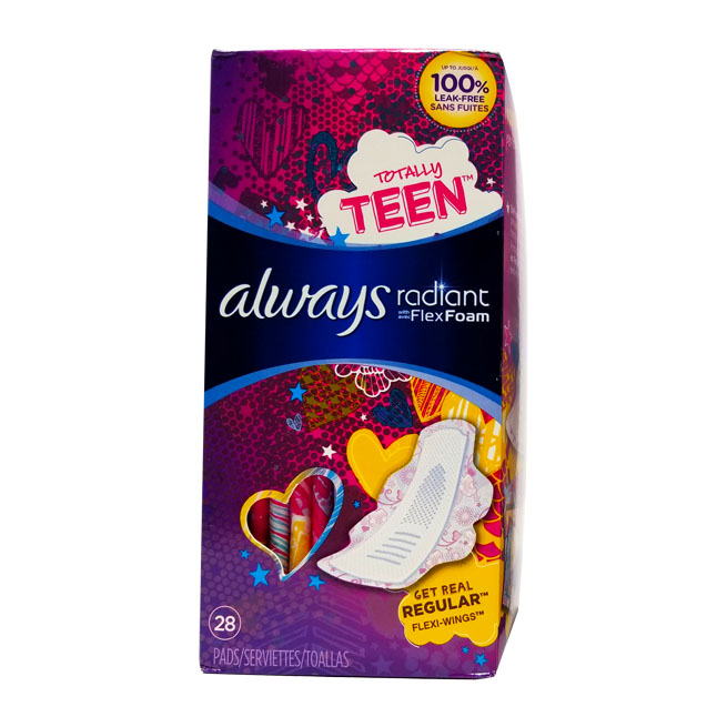always-radiant-teen-pads-get-real-regular-unscented-with-wings
